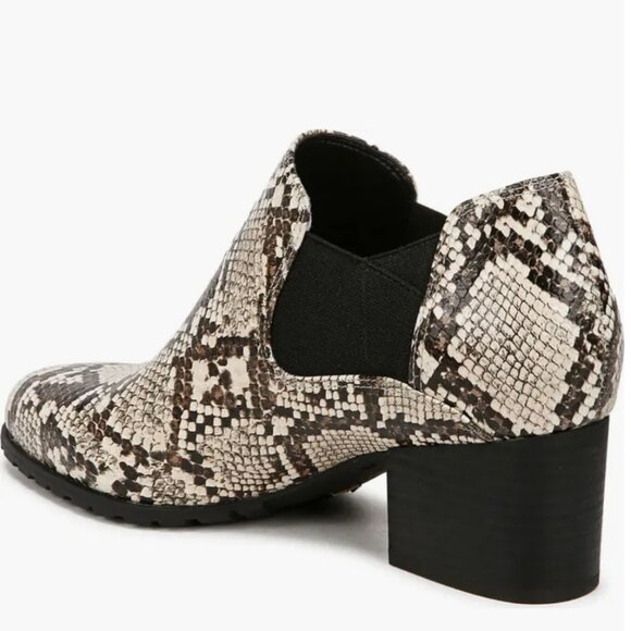 Vionic Belmont Snake Print Leather Ankle Boot Bootie Women's Sizes NEW - Picture 2 of 12